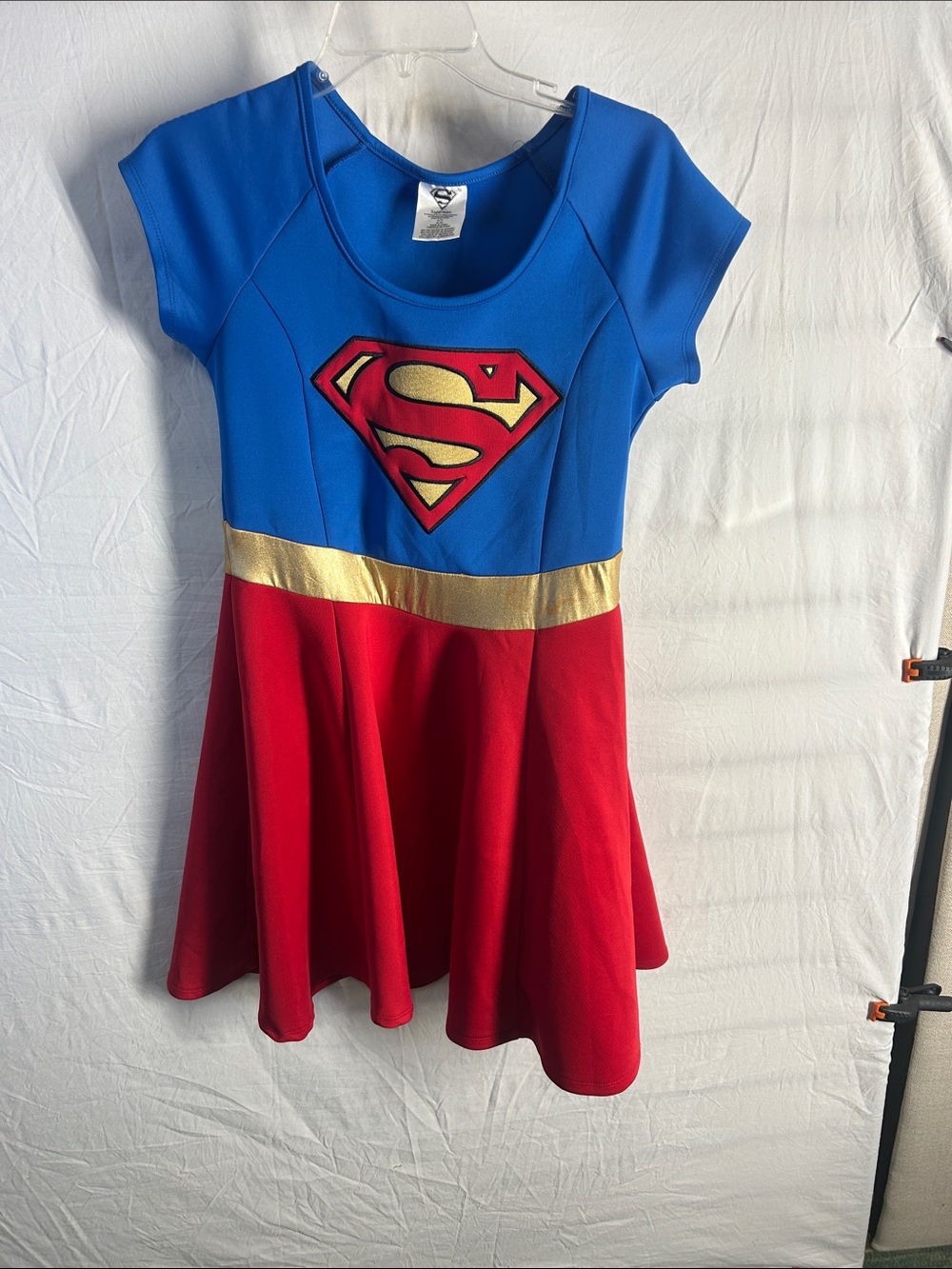 DC Comics Girls Supergirl Costume Dress - Blue, Red & Gold